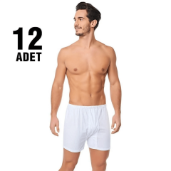 Seher Yıldızı Erkek 12'li Paket Beyaz Arjantin Paçalı