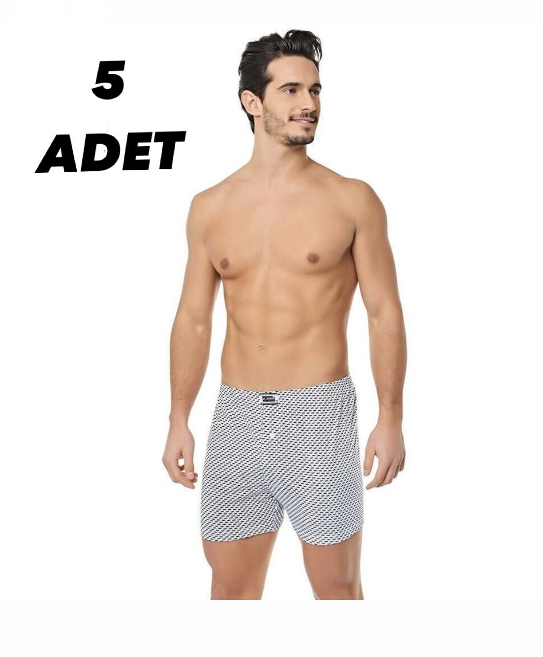 Seher Yıldızı Erkek 5’li Paket Desenli Boxer