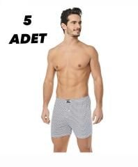 Seher Yıldızı Erkek 5’li Paket Desenli Boxer
