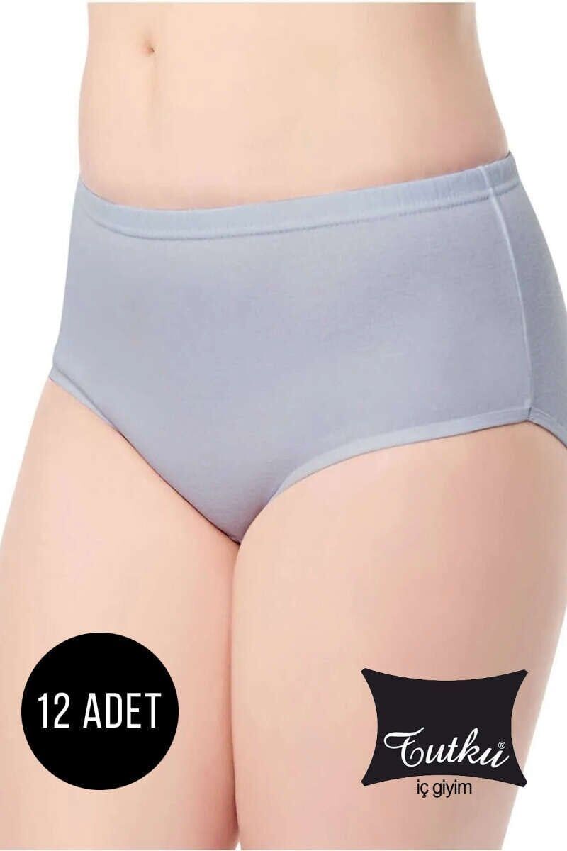 Tutku Kadın 12'li Gri Ribana Bato Kalın Lastik 5/XL