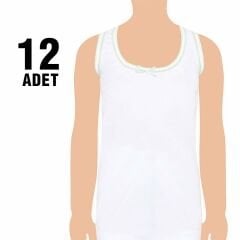 Seher Yıldızı 12’li Paket Kız Geniş Askı Oyalı Atlet
