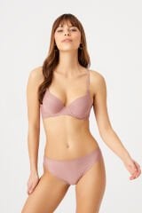 Cansoy Desenli Destekli Pudra Sütyen Takımı