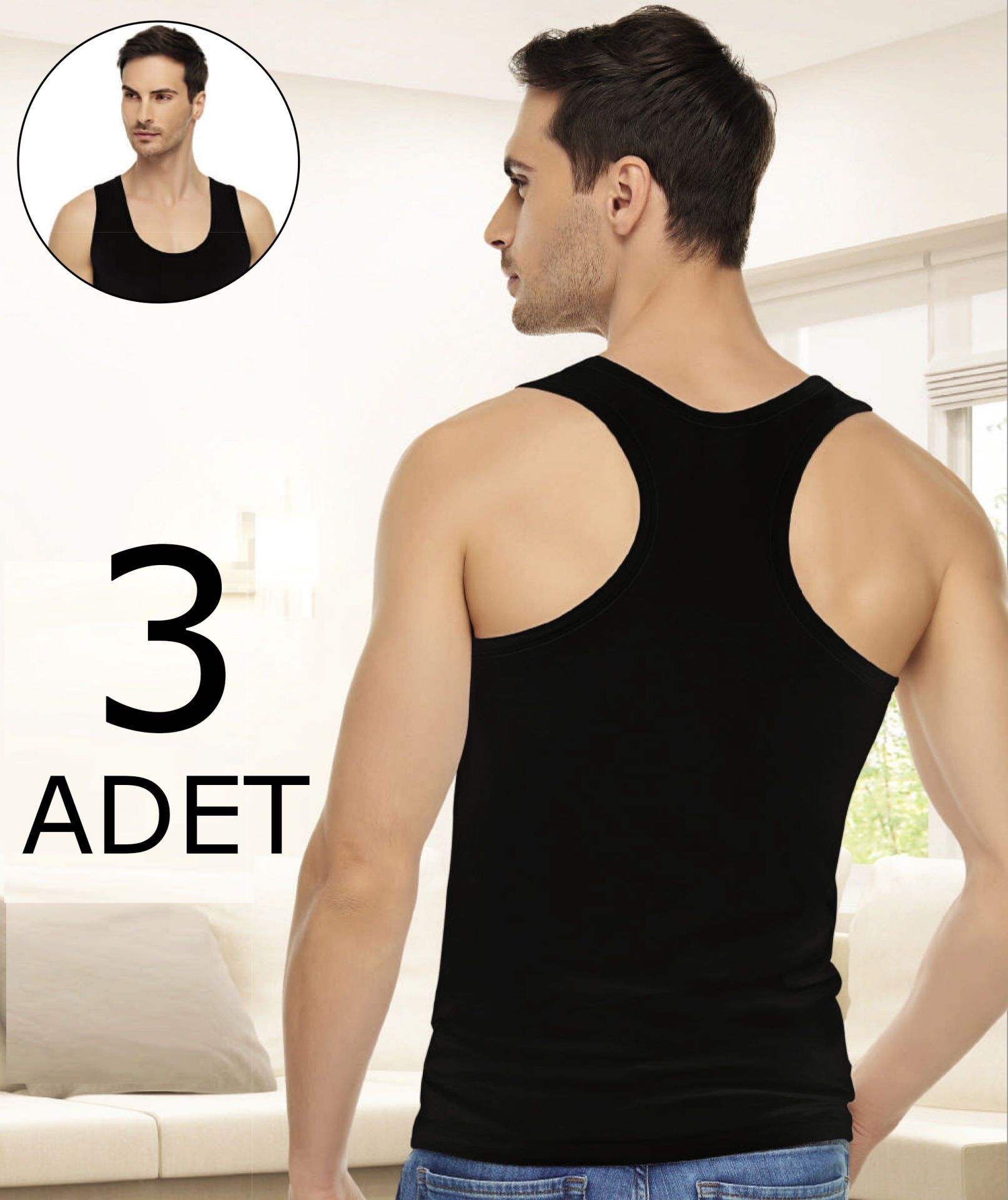Tutku Elit 3'lü Paket Erkek Modal Elastan Spor Atlet