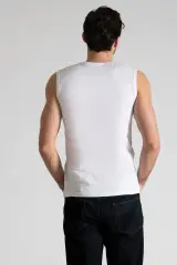 Tutku Elit 3’lü Erkek Elastan V Yaka Sıfır Kol Atlet