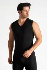 Tutku Elit 3’lü Erkek Elastan V Yaka Sıfır Kol Atlet