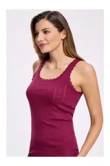 Tutku Kadın 6'lı Paket Elastan Jakarlı Geniş Askılı Atlet