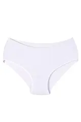 Tutku Kadın 12'li Paket Beyaz Ribana Bato Kalın Lastik