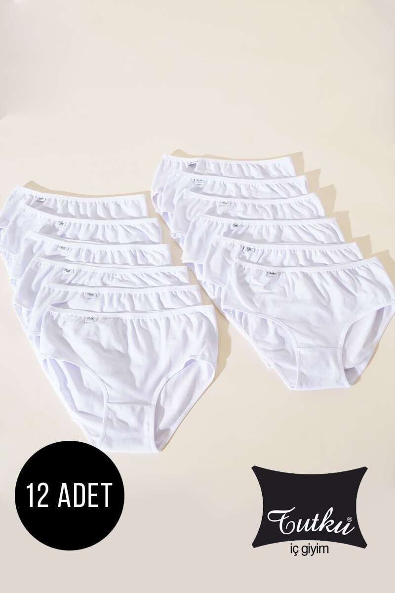 Tutku Kadın 12'li Paket Beyaz Elastan Bato İnce Lastik