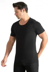 Seher Yıldızı Erkek 6'lı Bisiklet Yaka Siyah Fanila