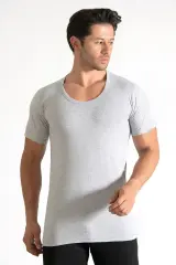 Seher Yıldızı Erkek 6'lı Bisiklet Yaka Gri Fanila