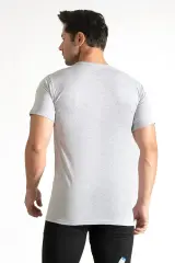 Seher Yıldızı Erkek 6'lı Bisiklet Yaka Gri Fanila