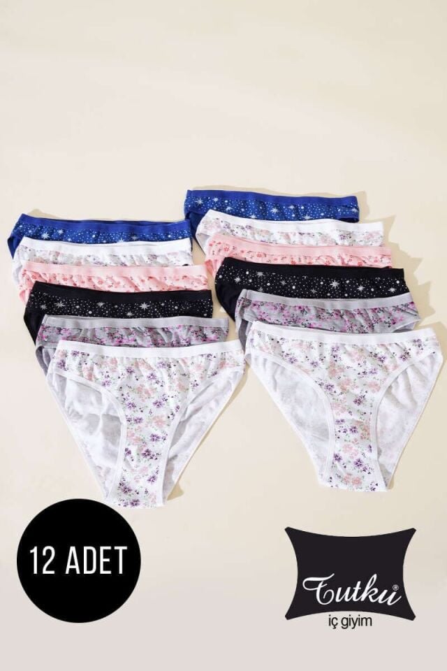Tutku Kadın 12'li Paket Hilda Bikini 5/XL
