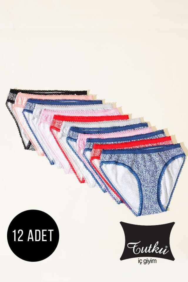 Tutku Kadın 12'li Paket Sara Bikini 5/XL