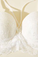 Desteksiz Çapraz İpli Bralet Sütyen Ekru