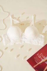 Desteksiz Çapraz İpli Bralet Sütyen Ekru