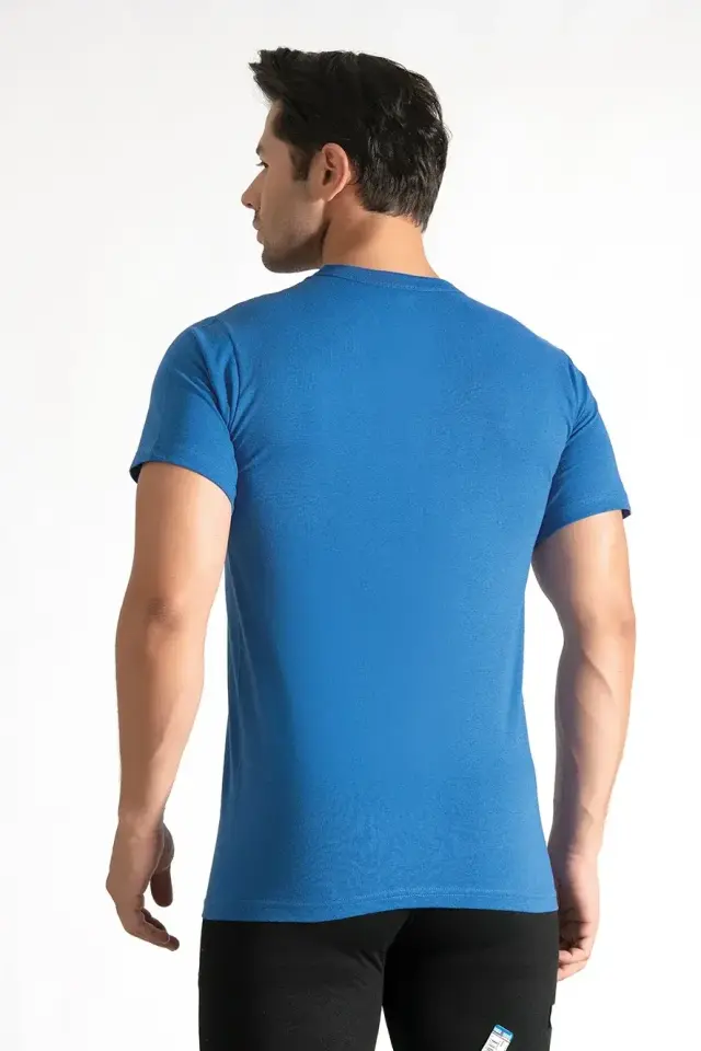 Seher Yıldızı Erkek 6'lı Bisiklet Yaka Saks Fanila 5/XL