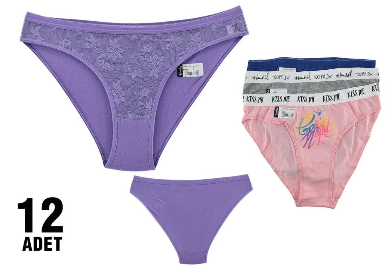 Tutku Kadın 12'li Paket Nika Bikini 5/XL