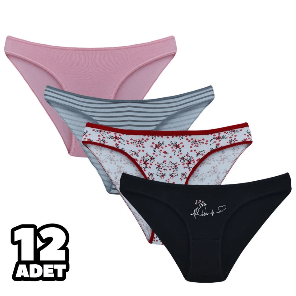 Tutku Kadın 12'li Paket Ahu Bikini 5/XL