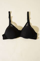 Transparan Dekolte Destekli Sütyen Siyah