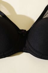 Transparan Dekolte Destekli Sütyen Siyah