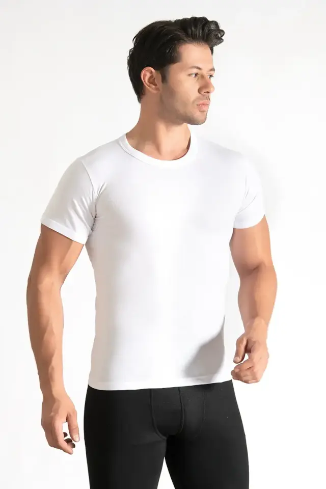 Seher Yıldızı Erkek 6'lı Sıfır Yaka Beyaz Fanila 7/3XL