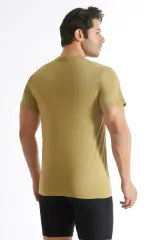 Seher Yıldızı Erkek 6'lı Sıfır Yaka Asker Yeşili Fanila