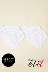 Tutku Elit 12'li Paket Bayan Paçası Dantelli Bato