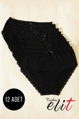Tutku Elit 12'li Paket Bayan Paçası Dantelli Bato