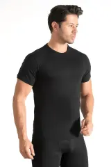 Seher Yıldızı Erkek 6'lı Sıfır Yaka Siyah Fanila