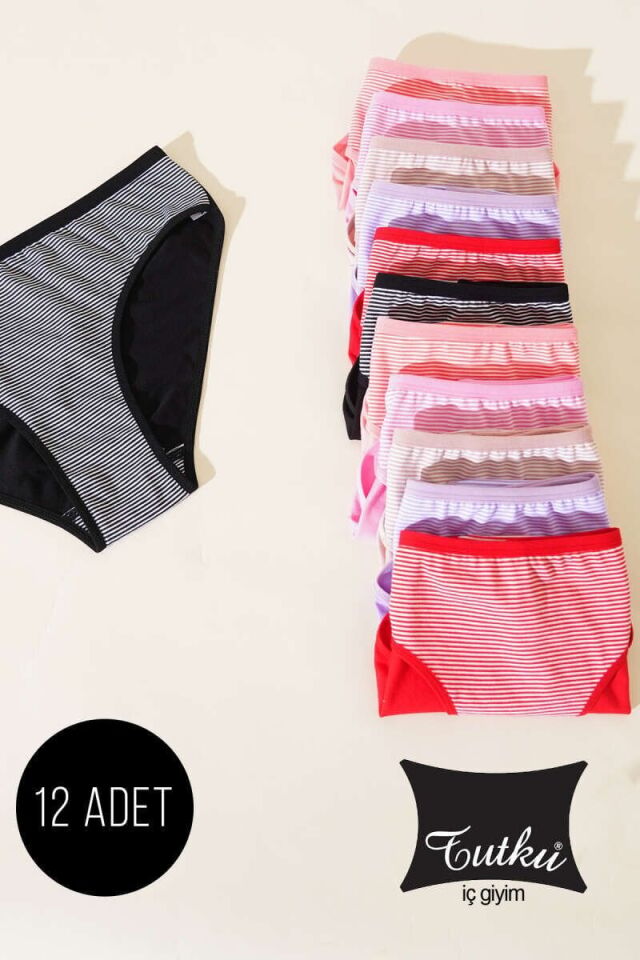 Tutku Kadın 12'li Paket Berry Bikini 6/XXL