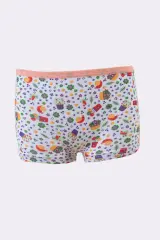 Tutku Kız Çocuk 12'li Paket Renkli Desenli Boxer