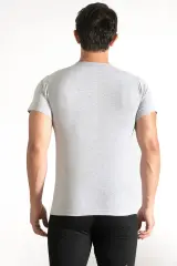 Seher Yıldızı Erkek 6'lı Sıfır Yaka Gri Fanila