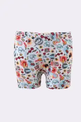 Tutku Erkek Çocuk 6'lı  Paket Renkli Desenli Boxer