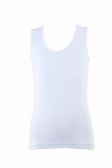 Tutku Erkek Çocuk 6'lı Paket Beyaz Penye Atlet