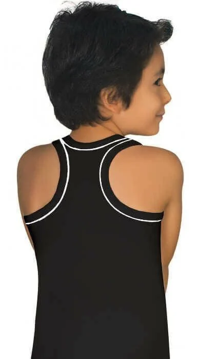 Tutku Erkek Çocuk 3'lü Paket Spor Çapraz Atlet Siyah - Beyaz  - Gri