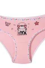 Tutku Kız Çocuk 6'lı Paket Önü Baskılı Bato Külot