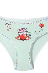 Tutku Kız Çocuk 6'lı Paket Önü Baskılı Bato Külot