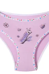 Tutku Kız Çocuk 6'lı Paket Önü Baskılı Bato Külot