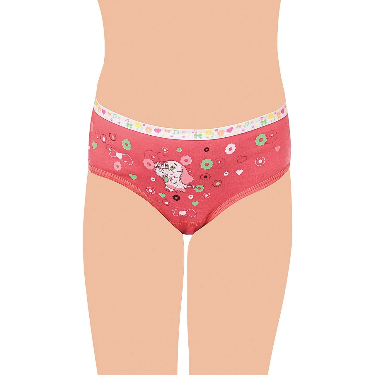 Tutku Kız Çocuk 12'li Paket Önü Baskılı Külot Bato Slip