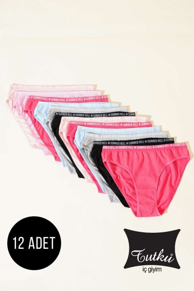 Tutku Kadın 12'li Paket Carmen Bikini 5/XL