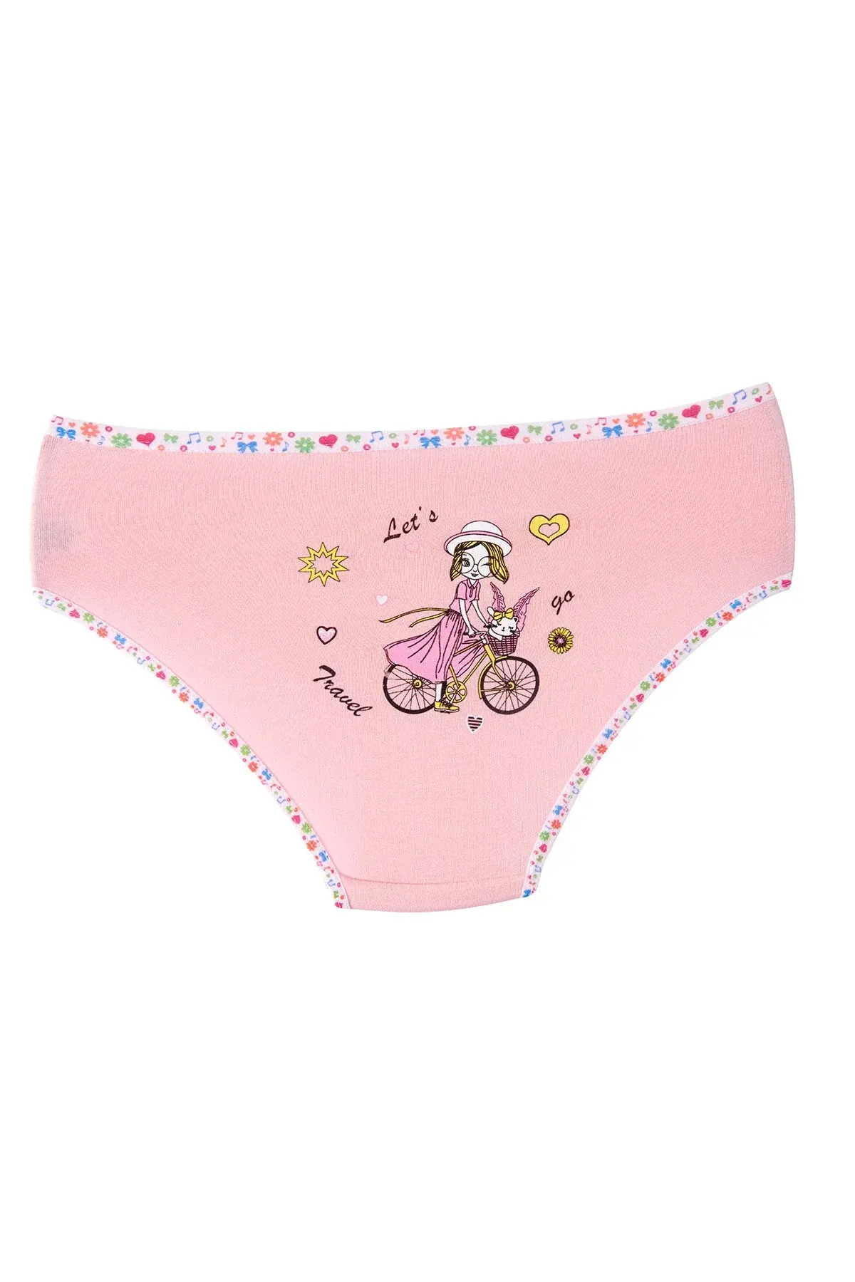 Tutku Kız Çocuk 6'lı Paket Arkası Baskılı Külot