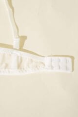 Lotus Destekli Jakar Sütyen Ekru