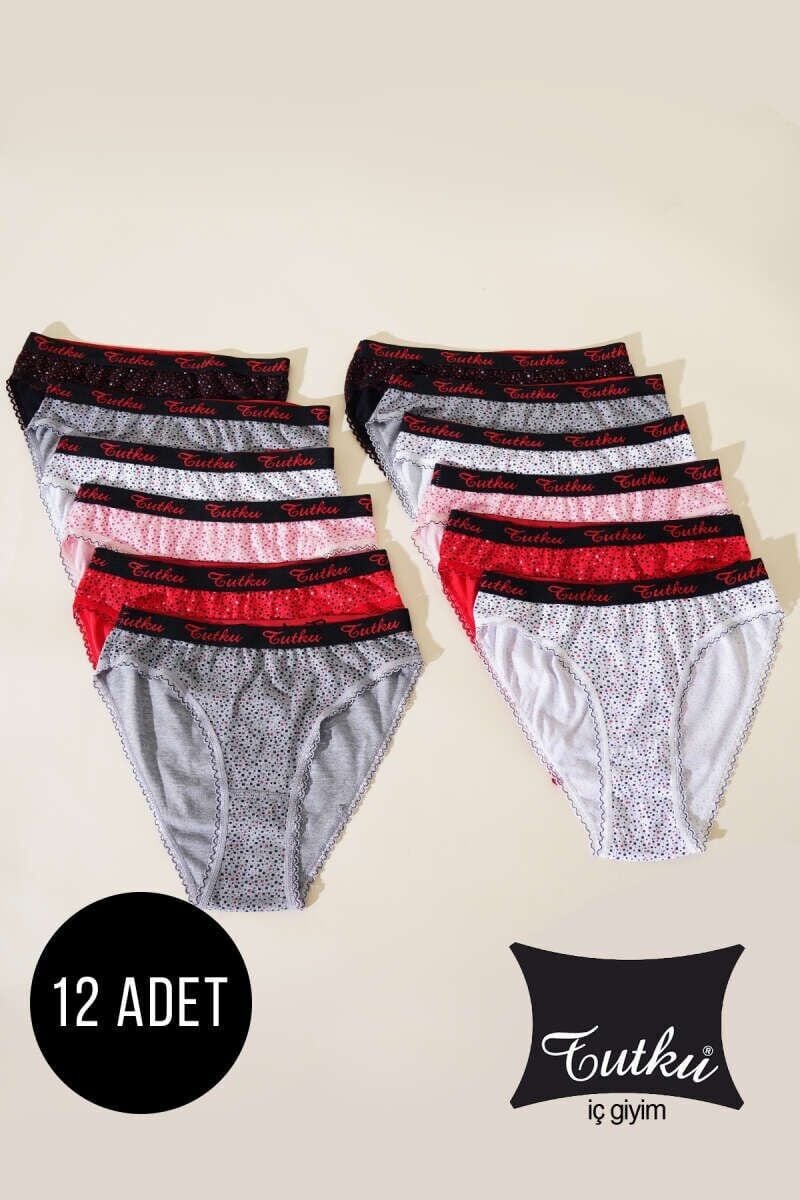 Tutku Kadın 12'li Paket Elvan Bikini 5/XL
