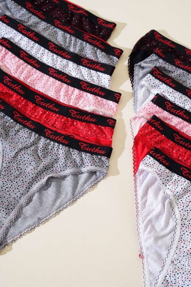 Tutku Kadın 12'li Paket Elvan Bikini 5/XL