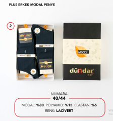 Dündar 12'li Paket Erkek Modal İnce Çorap