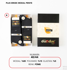 Dündar 12'li Paket Erkek Modal İnce Çorap
