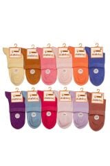 Dündar 12'li Paket Kadın Modal Konç Patik Çorap Dikişsiz 36/40  - 6937