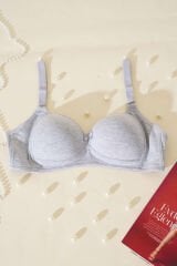 Desteksiz Balensiz Sünger Sütyen Gri