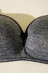 Desteksiz Balensiz Sünger Sütyen Kırçılı Gri