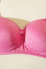 Desteksiz Balensiz Sünger Sütyen Kırçılı Pembe Kırçıllı